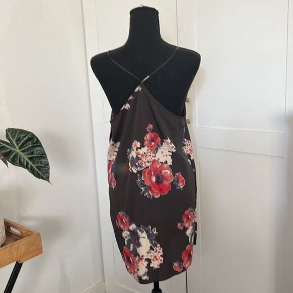 Intimately Free People Cascades Grey with Floral Print Slip Dress - Small - Picture 7 of 10
